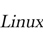 Linux Libertine Display Slanted O