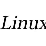 Linux Libertine Slanted O