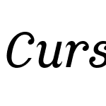 Cursive Serif