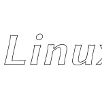 Linux Biolinum Outline Slanted O