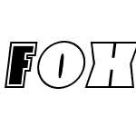 Foxxy Outline Italic