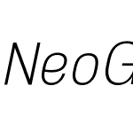 NeoGram Condensed Light Italic