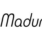 Madurai Cond Regular Italic