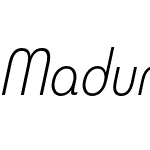 Madurai Cond Light Italic