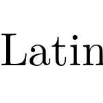 Latin Modern Math