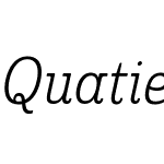 QuatieW05-CondLightItalic