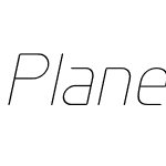 Planer ExtraLight Italic