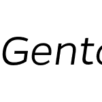 Gentona Light Italic