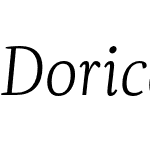 Dorica Light Italic