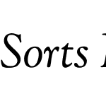 Sorts Mill Goudy