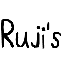 Ruji's Handwriting Font