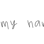 my handwriting