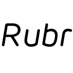 Rubrik Italic