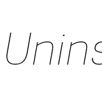 Uninsta Light Italic