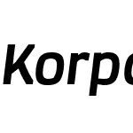 Korpo Sans Bold Italic Alt