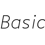 BasicGothicPro-ExtralightItalic