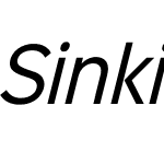 SinkinSansNarrowW03-400It