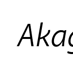 AkagiPro-BookItalic