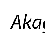 AkagiPro-MediumItalic