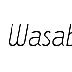 Wasabi-LightItalic