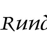 Rundero Semi Expanded Italic