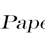 Papertrail Expanded Italic