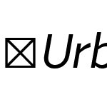 UrbanGroteskMeBl-Italic
