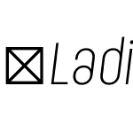 LadislavLight-Italic