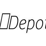 DepotNewCondensed-ThinItalic