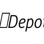 DepotNewCondensed-LightItalic