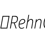 RehnCondensed-ThinIt
