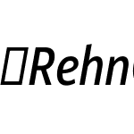 RehnCondensed-Italic