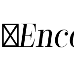 EncorpadaClassicCondensed-RegularItalic