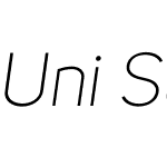 UniSansLightItalic