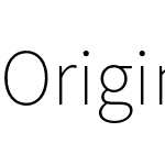 Origin Han Sans UI Old Typeface Light