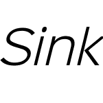 Sinkin Sans 300 Light Italic