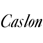 Caslon Italic with Swashes
