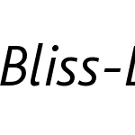 Bliss-LightItalic