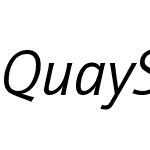 QuaySansEF-BookItalic