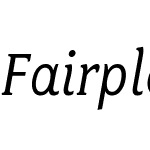 FairplexNarrowBookItalic