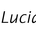 LucidaGrandeW07-LightItalic