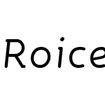 Roice-RegularItalic