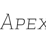 Apex Serif Light Italic Caps