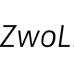 ZwoLight-ItalicAlt