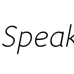 SpeakTF-RegularItalic