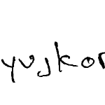 yujkore handwriting