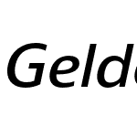 Gelder Sans DemiBold Italic