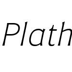 PlathornW05-ExtLightItalic