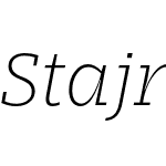 Stajn Pro ExtraLight Italic