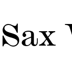 SaxW01-Regular